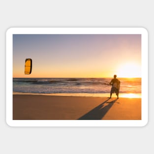 Kite surfer watching the waves Sticker